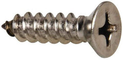 Value Collection - #14 Flat Head Phillips Sheet Metal Screw - Stainless Steel, 1" OAL, Grade 316 - Apex Tool & Supply