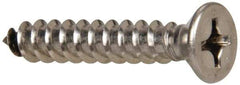 Value Collection - #14 Flat Head Phillips Sheet Metal Screw - Stainless Steel, 1-1/2" OAL, Grade 316 - Apex Tool & Supply