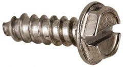 Value Collection - #10 Hex Washer Head Slotted Sheet Metal Screw - Stainless Steel, 1-1/4" Length Under Head, Grade 316 - Apex Tool & Supply