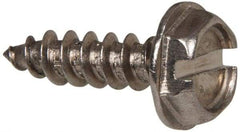 Value Collection - #6 Hex Washer Head Slotted Sheet Metal Screw - Stainless Steel, 1/2" Length Under Head, Grade 316 - Apex Tool & Supply