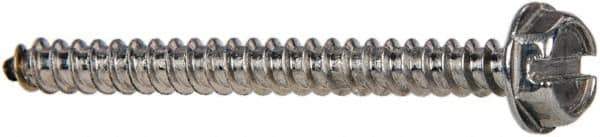 Value Collection - #6 Hex Washer Head Slotted Sheet Metal Screw - Stainless Steel, 1-1/2" Length Under Head, Grade 316 - Apex Tool & Supply