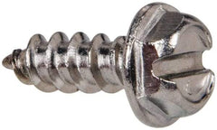 Value Collection - #8 Hex Washer Head Slotted Sheet Metal Screw - Stainless Steel, 1/2" Length Under Head, Grade 316 - Apex Tool & Supply