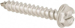Value Collection - #8 Hex Washer Head Slotted Sheet Metal Screw - Stainless Steel, 1" Length Under Head, Grade 316 - Apex Tool & Supply