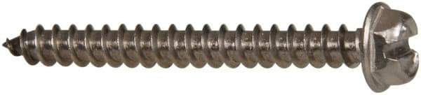 Value Collection - #8 Hex Washer Head Slotted Sheet Metal Screw - Stainless Steel, 1-1/2" Length Under Head, Grade 316 - Apex Tool & Supply