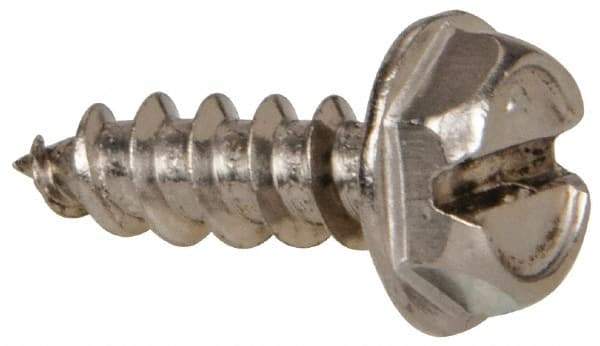 Value Collection - #10 Hex Washer Head Slotted Sheet Metal Screw - Stainless Steel, 5/8" Length Under Head, Grade 316 - Apex Tool & Supply