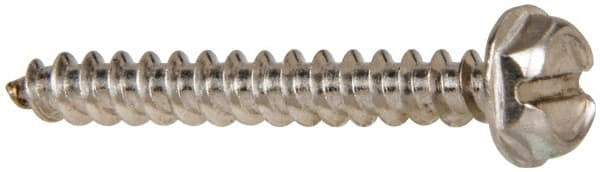 Value Collection - #10 Hex Washer Head Slotted Sheet Metal Screw - Stainless Steel, 3/4" Length Under Head, Grade 316 - Apex Tool & Supply