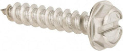 Value Collection - #10 Hex Washer Head Slotted Sheet Metal Screw - Stainless Steel, 1" Length Under Head, Grade 316 - Apex Tool & Supply