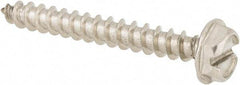 Value Collection - #10 Hex Washer Head Slotted Sheet Metal Screw - Stainless Steel, 1-1/2" Length Under Head, Grade 316 - Apex Tool & Supply