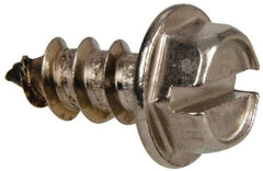 Value Collection - #12 Hex Washer Head Slotted Sheet Metal Screw - Stainless Steel, 1/2" Length Under Head, Grade 316 - Apex Tool & Supply