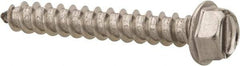 Value Collection - #12 Hex Washer Head Slotted Sheet Metal Screw - Stainless Steel, 1-1/2" Length Under Head, Grade 316 - Apex Tool & Supply