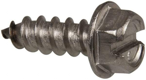 Value Collection - #14 Hex Washer Head Slotted Sheet Metal Screw - Stainless Steel, 3/4" Length Under Head, Grade 316 - Apex Tool & Supply