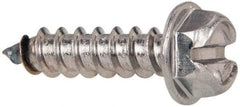 Value Collection - #14 Hex Washer Head Slotted Sheet Metal Screw - Stainless Steel, 1" Length Under Head, Grade 316 - Apex Tool & Supply