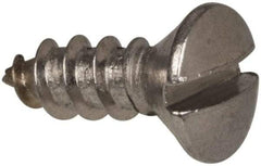 Value Collection - #6 Oval Head Slotted Sheet Metal Screw - Stainless Steel, 3/8" OAL, Grade 316 - Apex Tool & Supply