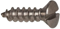 Value Collection - #6 Oval Head Slotted Sheet Metal Screw - Stainless Steel, 1/2" OAL, Grade 316 - Apex Tool & Supply