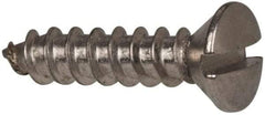 Value Collection - #6 Oval Head Slotted Sheet Metal Screw - Stainless Steel, 5/8" OAL, Grade 316 - Apex Tool & Supply
