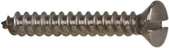 Value Collection - #6 Oval Head Slotted Sheet Metal Screw - Stainless Steel, 1" OAL, Grade 316 - Apex Tool & Supply
