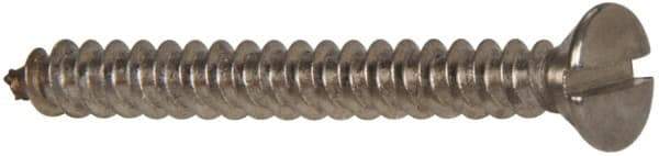Value Collection - #6 Oval Head Slotted Sheet Metal Screw - Stainless Steel, 1-1/4" OAL, Grade 316 - Apex Tool & Supply