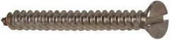 Value Collection - #6 Oval Head Slotted Sheet Metal Screw - Stainless Steel, 1-1/4" OAL, Grade 316 - Apex Tool & Supply