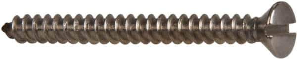 Value Collection - #6 Oval Head Slotted Sheet Metal Screw - Stainless Steel, 1-1/2" OAL, Grade 316 - Apex Tool & Supply