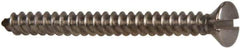 Value Collection - #6 Oval Head Slotted Sheet Metal Screw - Stainless Steel, 1-1/2" OAL, Grade 316 - Apex Tool & Supply