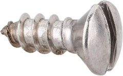 Value Collection - #8 Oval Head Slotted Sheet Metal Screw - Stainless Steel, 1/2" OAL, Grade 316 - Apex Tool & Supply