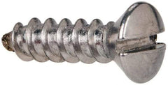 Value Collection - #8 Oval Head Slotted Sheet Metal Screw - Stainless Steel, 5/8" OAL, Grade 316 - Apex Tool & Supply