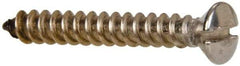 Value Collection - #8 Oval Head Slotted Sheet Metal Screw - Stainless Steel, 1-1/4" OAL, Grade 316 - Apex Tool & Supply