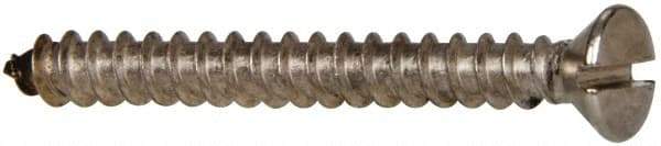 Value Collection - #8 Oval Head Slotted Sheet Metal Screw - Stainless Steel, 1-1/2" OAL, Grade 316 - Apex Tool & Supply