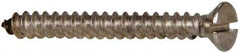 Value Collection - #8 Oval Head Slotted Sheet Metal Screw - Stainless Steel, 1-1/2" OAL, Grade 316 - Apex Tool & Supply