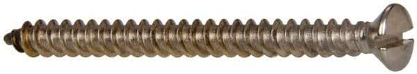 Value Collection - #8 Oval Head Slotted Sheet Metal Screw - Stainless Steel, 2" OAL, Grade 316 - Apex Tool & Supply