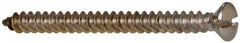 Value Collection - #8 Oval Head Slotted Sheet Metal Screw - Stainless Steel, 2" OAL, Grade 316 - Apex Tool & Supply