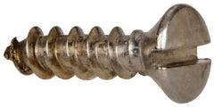 Value Collection - #10 Oval Head Slotted Sheet Metal Screw - Stainless Steel, 3/4" OAL, Grade 316 - Apex Tool & Supply