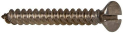 Value Collection - #10 Oval Head Slotted Sheet Metal Screw - Stainless Steel, 1-1/2" OAL, Grade 316 - Apex Tool & Supply