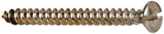 Value Collection - #10 Oval Head Slotted Sheet Metal Screw - Stainless Steel, 2" OAL, Grade 316 - Apex Tool & Supply