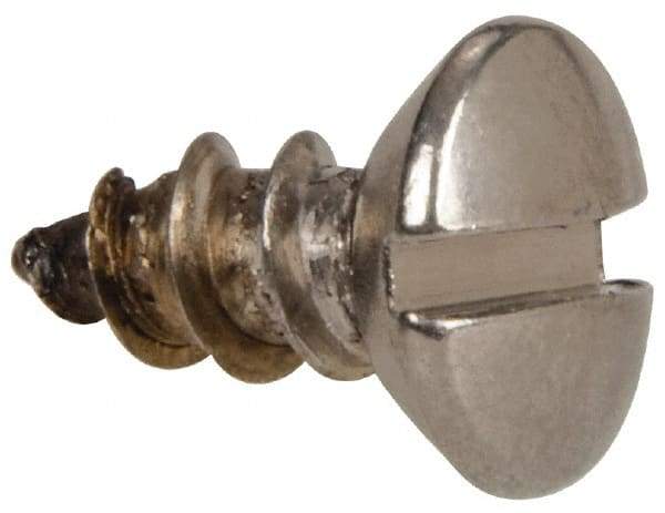 Value Collection - #12 Oval Head Slotted Sheet Metal Screw - Stainless Steel, 1/2" OAL, Grade 316 - Apex Tool & Supply