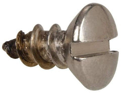 Value Collection - #12 Oval Head Slotted Sheet Metal Screw - Stainless Steel, 1/2" OAL, Grade 316 - Apex Tool & Supply