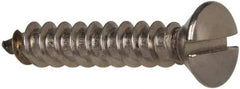 Value Collection - #12 Oval Head Slotted Sheet Metal Screw - Stainless Steel, 1-1/2" OAL, Grade 316 - Apex Tool & Supply