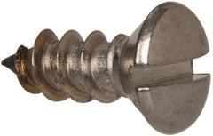 Value Collection - #14 Oval Head Slotted Sheet Metal Screw - Stainless Steel, 3/4" OAL, Grade 316 - Apex Tool & Supply