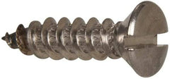 Value Collection - #14 Oval Head Slotted Sheet Metal Screw - Stainless Steel, 1" OAL, Grade 316 - Apex Tool & Supply