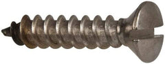 Value Collection - #14 Oval Head Slotted Sheet Metal Screw - Stainless Steel, 1-1/4" OAL, Grade 316 - Apex Tool & Supply