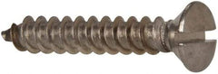 Value Collection - #14 Oval Head Slotted Sheet Metal Screw - Stainless Steel, 1-1/2" OAL, Grade 316 - Apex Tool & Supply