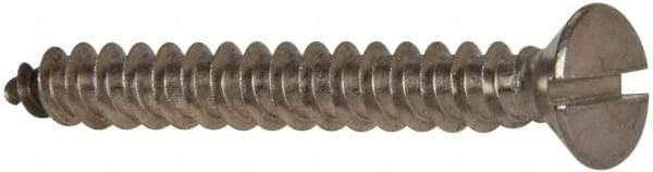 Value Collection - #14 Oval Head Slotted Sheet Metal Screw - Stainless Steel, 2" OAL, Grade 316 - Apex Tool & Supply