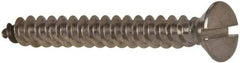 Value Collection - #14 Oval Head Slotted Sheet Metal Screw - Stainless Steel, 2" OAL, Grade 316 - Apex Tool & Supply