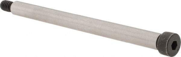 Made in USA - 5/16" Shoulder Diam x 4" Shoulder Length, 1/4-20 UNC, Hex Socket Shoulder Screw - 4037 Alloy Steel, Uncoated, 7/32" Head Height x 7/16" Head Diam - Apex Tool & Supply