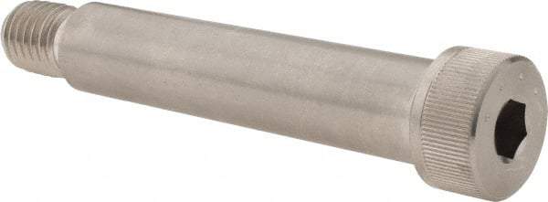 Made in USA - 3/4" Shoulder Diam x 3-1/2" Shoulder Length, 5/8-11 UNC, Hex Socket Shoulder Screw - 300, 18-8 Stainless Steel, Uncoated, 1/2" Head Height x 1" Head Diam - Apex Tool & Supply