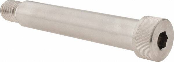 Made in USA - 3/4" Shoulder Diam x 4" Shoulder Length, 5/8-11 UNC, Hex Socket Shoulder Screw - 300, 18-8 Stainless Steel, Uncoated, 1/2" Head Height x 1" Head Diam - Apex Tool & Supply
