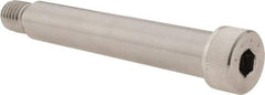 Made in USA - 3/4" Shoulder Diam x 4-1/4" Shoulder Length, 5/8-11 UNC, Hex Socket Shoulder Screw - 300, 18-8 Stainless Steel, Uncoated, 1/2" Head Height x 1" Head Diam - Apex Tool & Supply