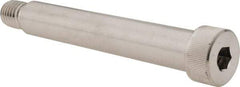 Made in USA - 3/4" Shoulder Diam x 4-1/2" Shoulder Length, 5/8-11 UNC, Hex Socket Shoulder Screw - 300, 18-8 Stainless Steel, Uncoated, 1/2" Head Height x 1" Head Diam - Apex Tool & Supply