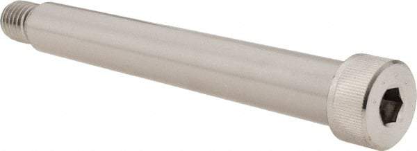Made in USA - 3/4" Shoulder Diam x 5-1/2" Shoulder Length, 5/8-11 UNC, Hex Socket Shoulder Screw - 300, 18-8 Stainless Steel, Uncoated, 1/2" Head Height x 1" Head Diam - Apex Tool & Supply