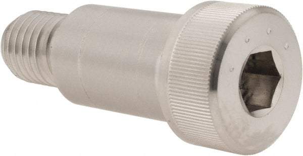 Made in USA - 1" Shoulder Diam x 1-1/2" Shoulder Length, 3/4-10 UNC, Hex Socket Shoulder Screw - 300, 18-8 Stainless Steel, Uncoated, 5/8" Head Height x 1-5/16" Head Diam - Apex Tool & Supply